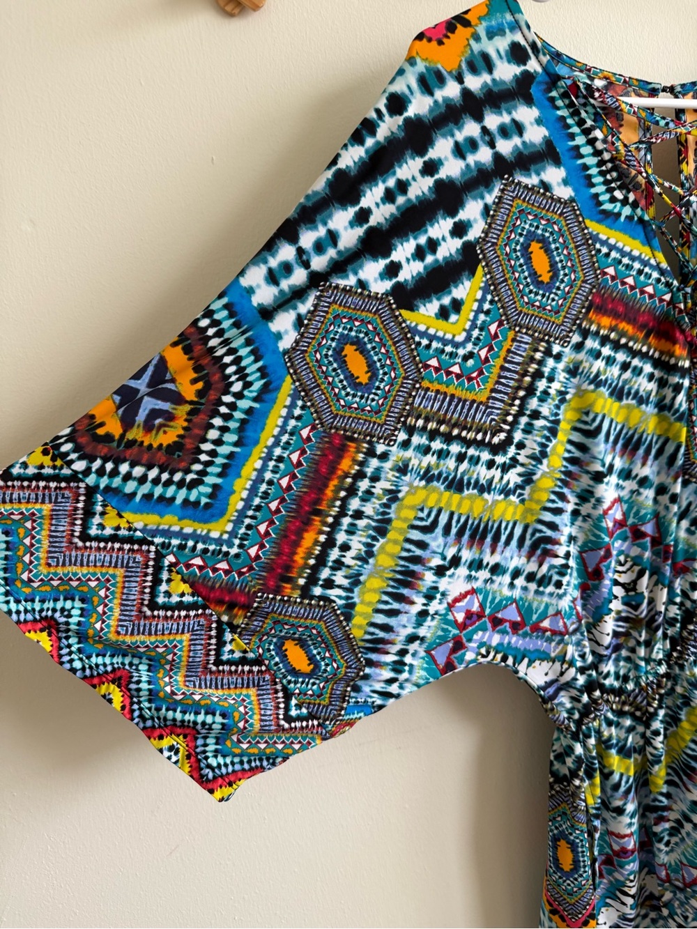 Red Carter Multicolor Aztec Print Romper - Picture 3 of 6